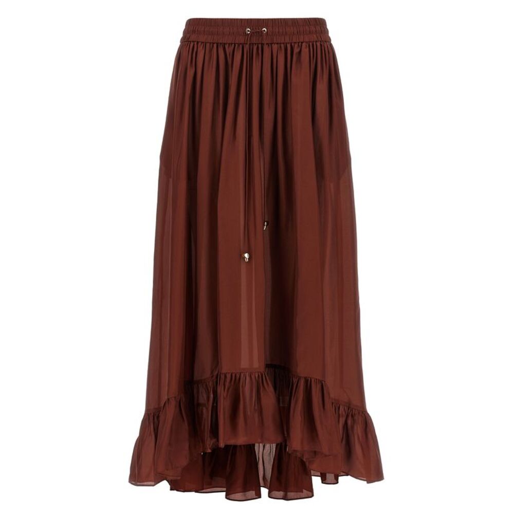 Zimmermann Bordeaux Silk Mini Women's Skirt